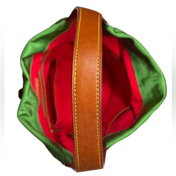 DOONEY & BOURKE LARGE NYLON & LEATHER LOGO LOCK SHOULDER BAG - Picture 10 of 16